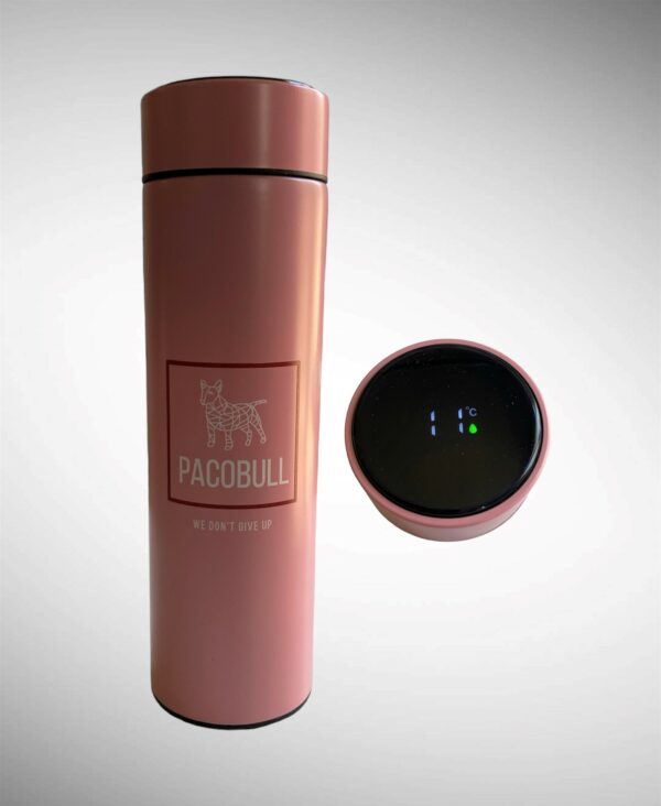 thermos digital inox rose Pacobull (EN ATTENTE DE REAPROVISIONEMENT)