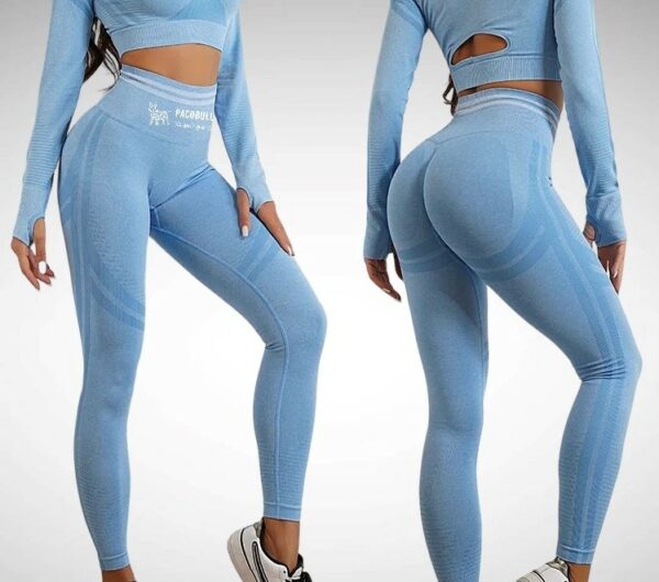 Leggings sport bleu ciel femme Pacobull – Image 2